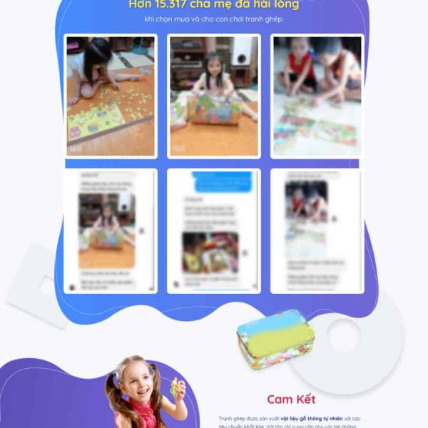Theme WordPress lading pape đồ chơi xếp hình