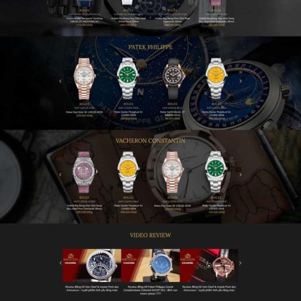 Theme WordPress shop đồng hồ 01