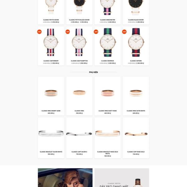 Theme WordPress shop bán đồng hồ 6
