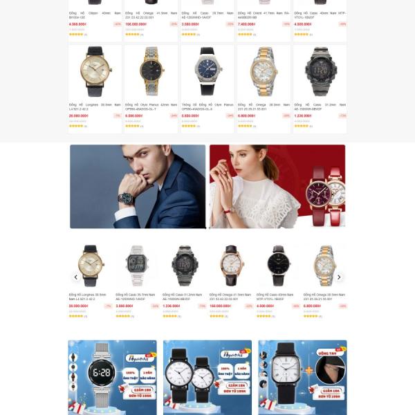 Theme WordPress shop bán đồng hồ cao cấp