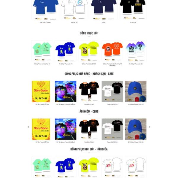 Theme WordPress áo đồng phục