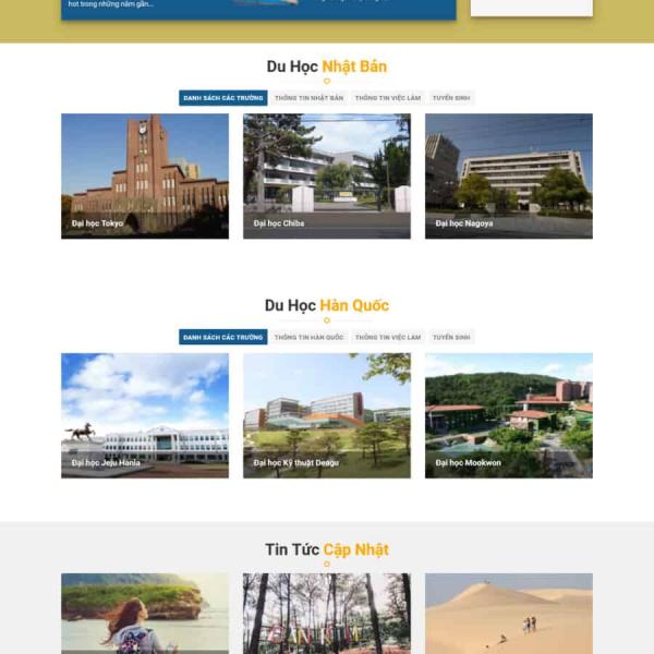 Theme WordPress du học hàn quốc
