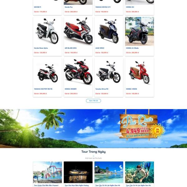 Theme WordPress du lịch thuê xe 6