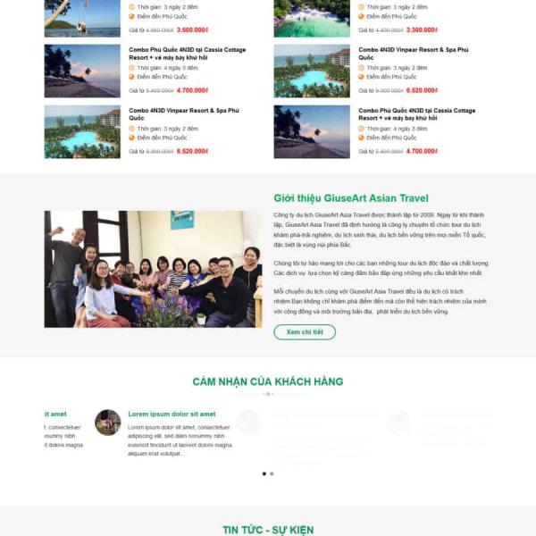 Theme WordPress du lịch 1
