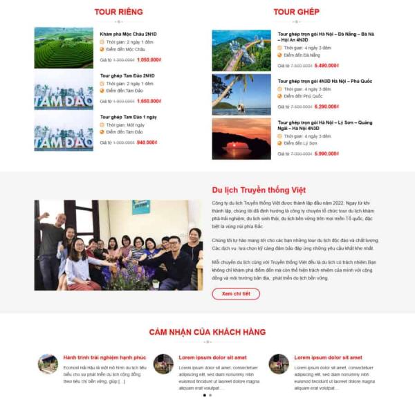 Theme WordPress du lịch truyền thống