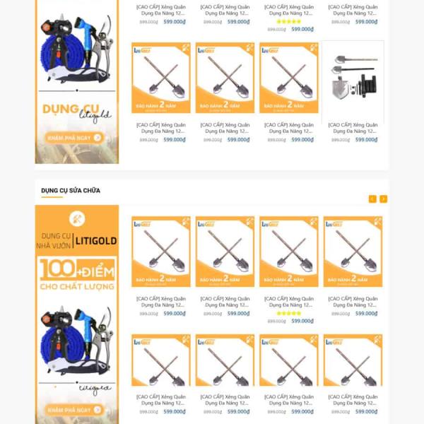 Theme WordPress shop bán dụng cụ nông nghiệp