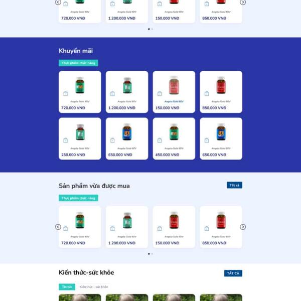 Theme WordPress tiệm thuốc tây, thực phẩm chức năng