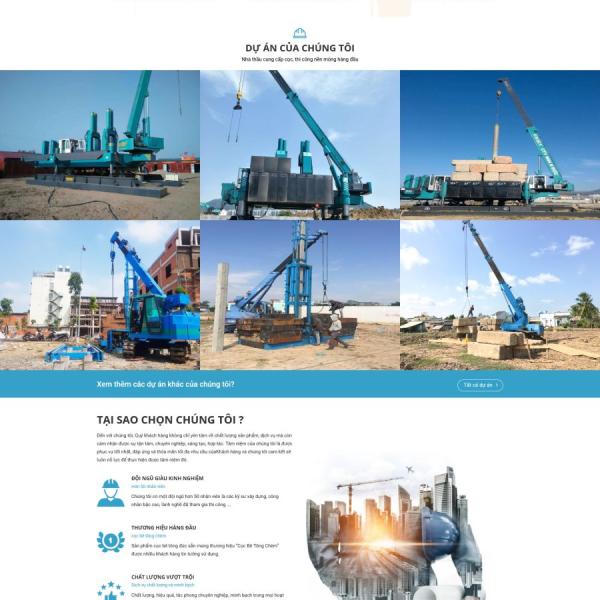 Theme WordPress công ty ép cọc bê tông