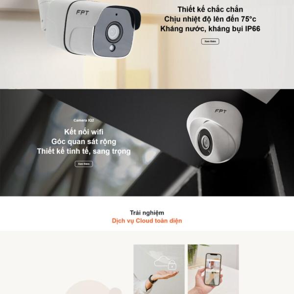 Theme WordPress giới thiệu fpt camera