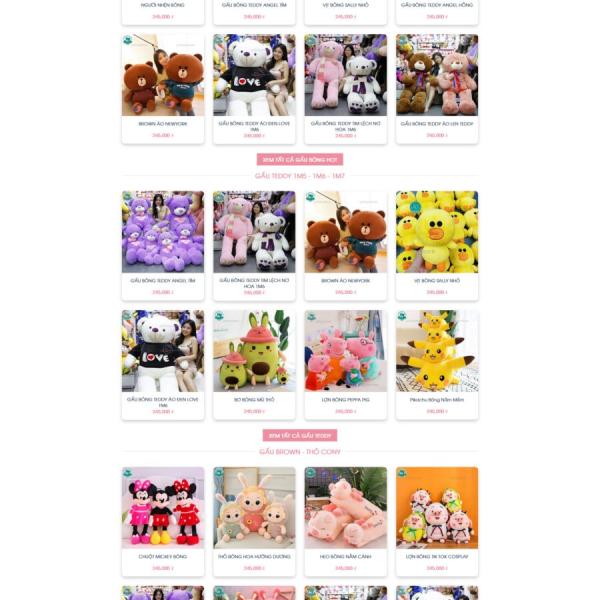Theme WordPress bán gấu bông