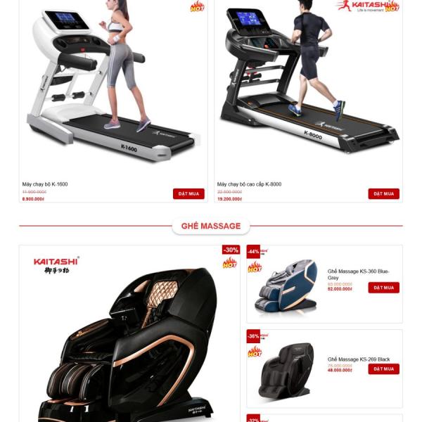 Theme WordPress bán ghế massage