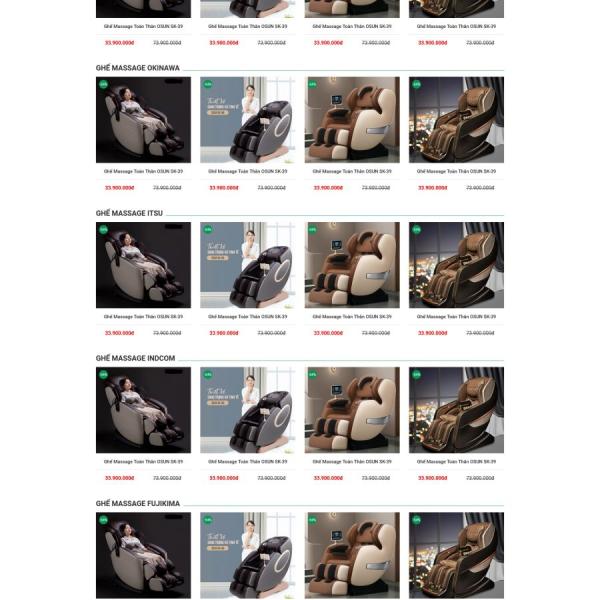 Theme WordPress bán ghế massage 3