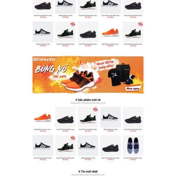 Theme WordPress shop giày thể thao