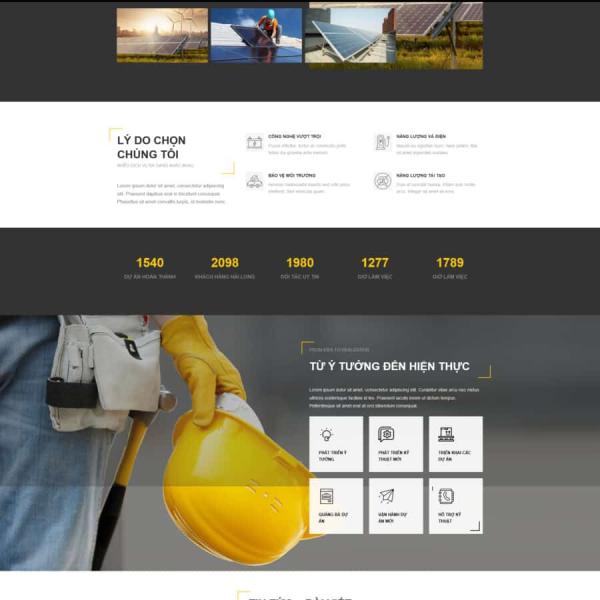 Theme WordPress giới thiệu công ty năng lượng mặt trời solar3