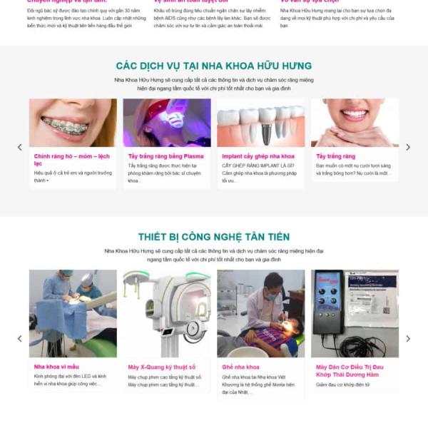 Theme WordPress giới thiệu công ty nha khoa