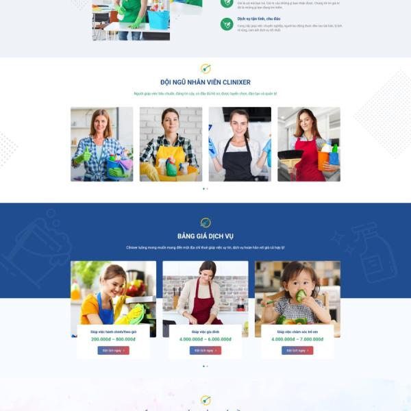 Theme WordPress dịch vụ giúp việc nhà 2