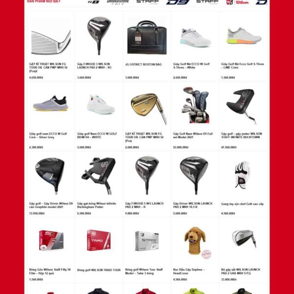 Theme WordPress bán đồ golf