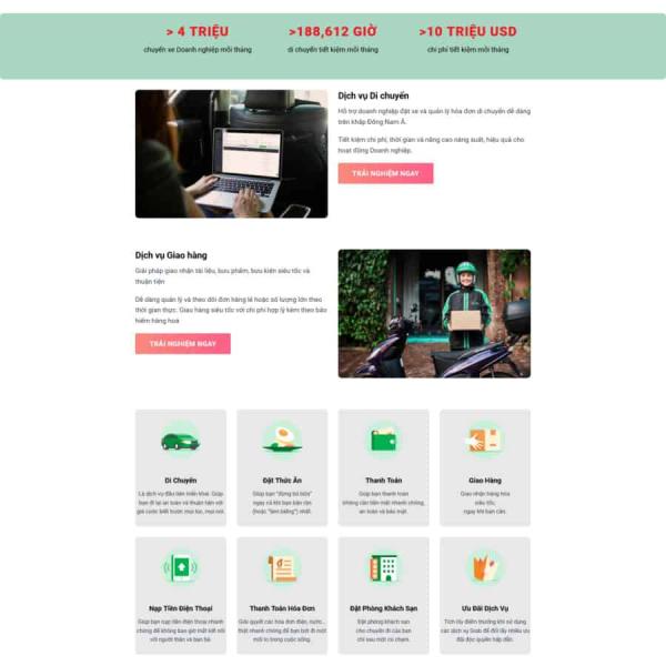 Theme WordPress dịch vụ grap