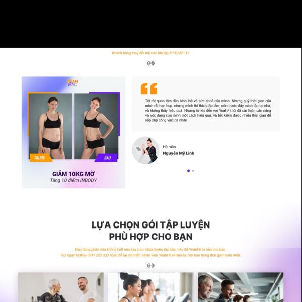 Theme WordPress phòng gym 2