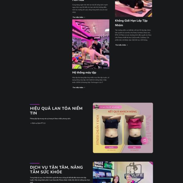 Theme WordPress phòng tập gym 4