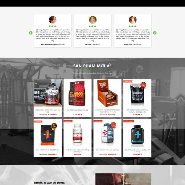 Theme WordPress gym store