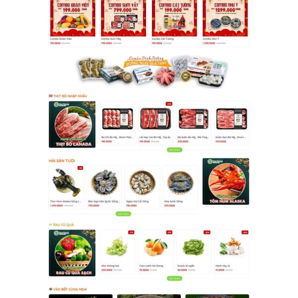 Theme WordPress hải sản 4