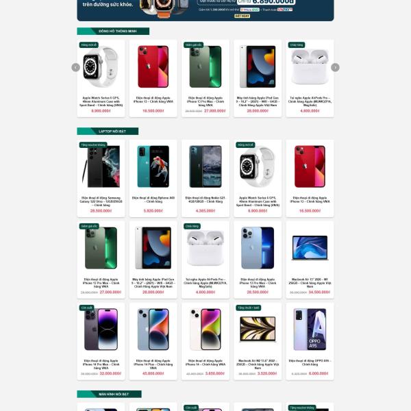 Theme WordPress điện thoại giá rẻ chuẩn SEO