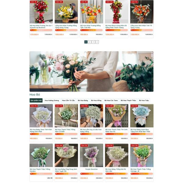 Theme WordPress bán hoa tươi 2 chuẩn đẹp