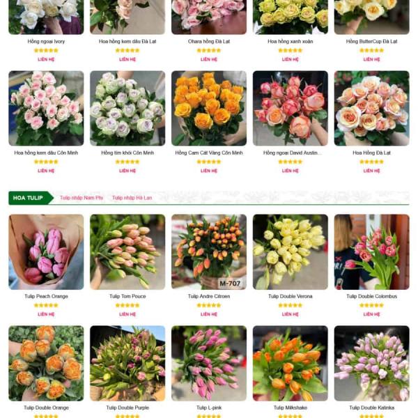 Theme WordPress shop hoa tươi đẹp
