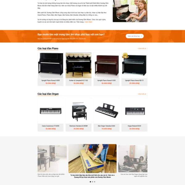 Theme WordPress dạy học đàn
