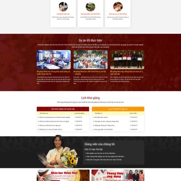 Theme WordPress dạy học phong thủy