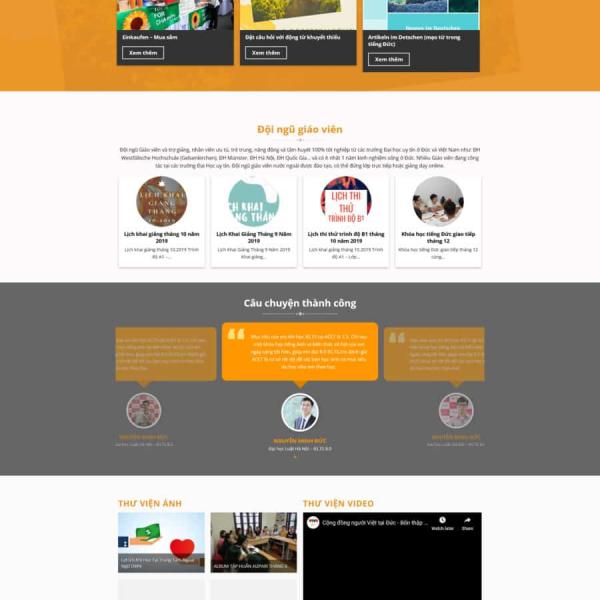 Theme WordPress lớp dạy học tiếng đức