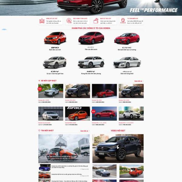 Theme WordPress bán xe ô tô Honda 2
