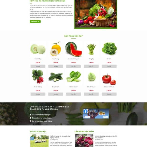 Theme WordPress hợp tác xã nông nghiệp