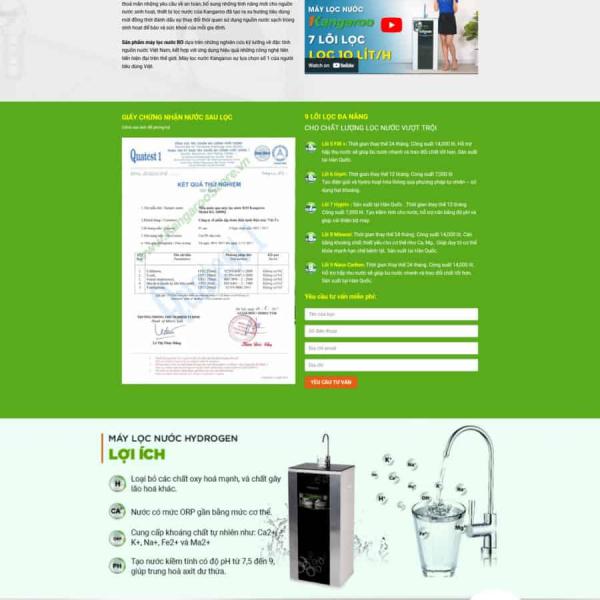 Theme WordPress máy lọc nước KANGAROO hidrogen