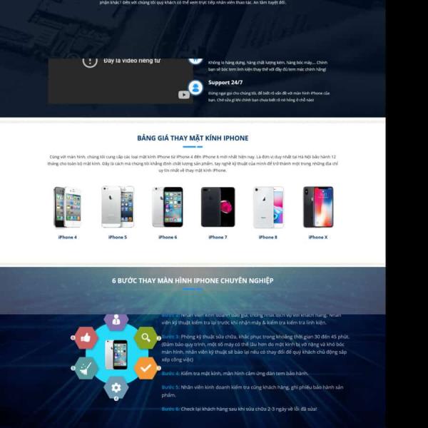 Theme WordPress thay màn hình điện thoại