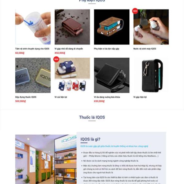 Theme WordPress thuốc lá điện tử