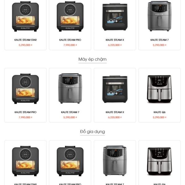 Theme WordPress bán đồ gia dụng nồi chiên không dầu