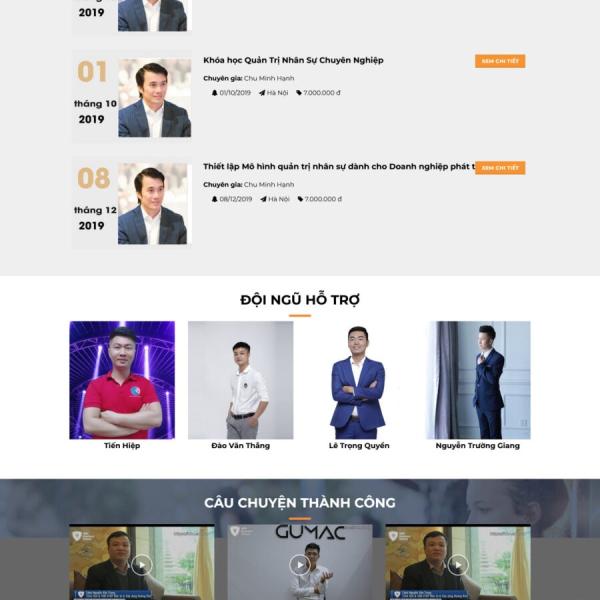 Theme WordPress khóa học 03