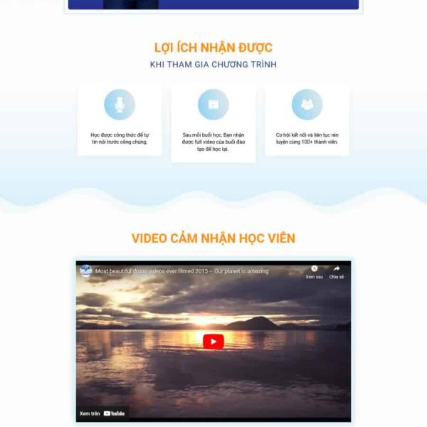Theme WordPress lading pape khóa học 2