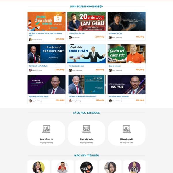 Theme WordPress bán khóa học 7 chuẩn đẹp