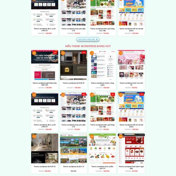 Theme WordPress shop bán theme giống Webkhoinghiep