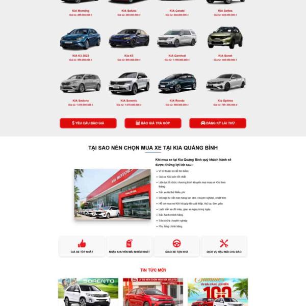 Theme WordPress bán ô tô Kia 1