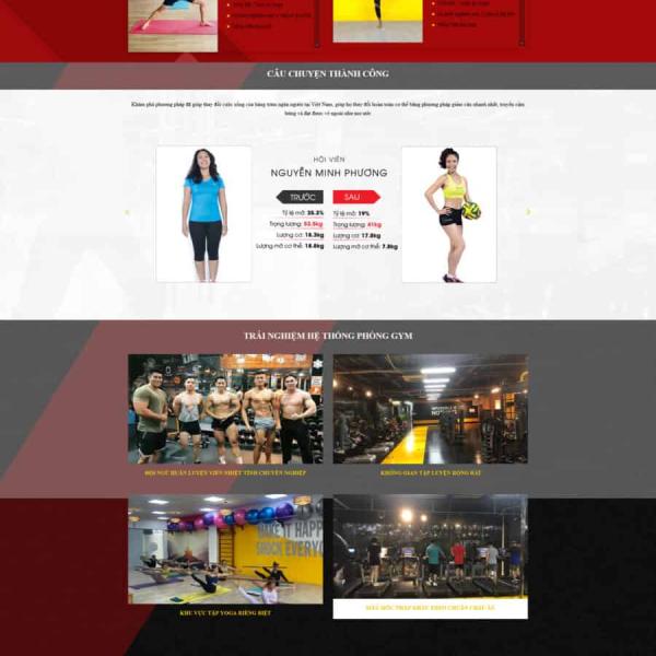 Theme WordPress trung tâm tập gym 1