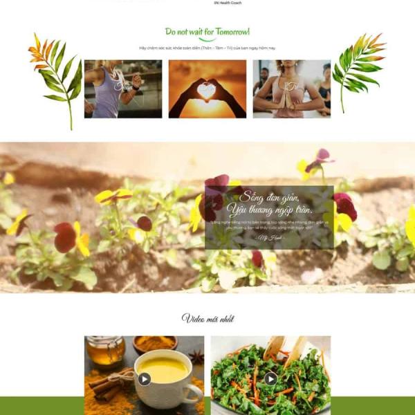 Landing page khóa học sức khỏe, đẹp, chuẩn SEO