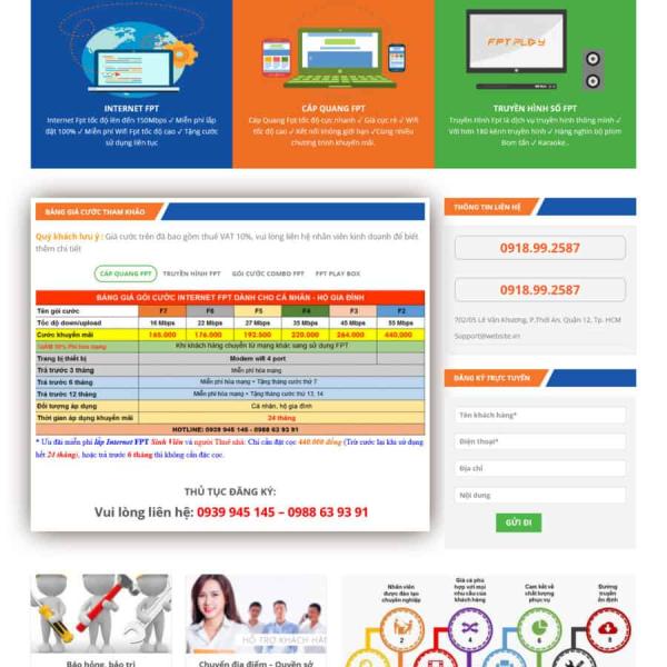 Theme WordPress lắp mạng fpt