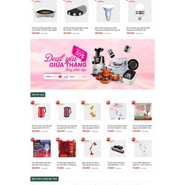 Theme WordPress bán đèn LED, thiết bị điện dân dụng