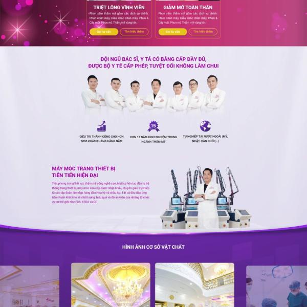 Theme WordPress thẩm mỹ viện giống mailisa
