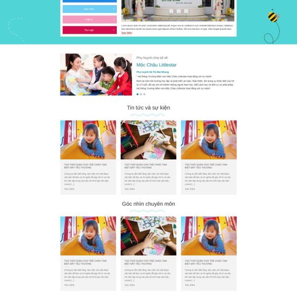 Theme WordPress trường mầm non 2