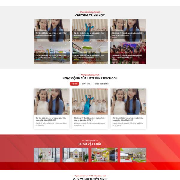 Theme WordPress trường mầm non